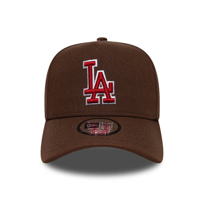 Casquette Snapback A-Frame 9FORTY MLB Outline Script L.A. Dodgers chocolat NEW ERA