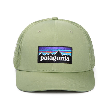 Casquette Trucker en Coton Bio P-6 Logo olive clair PATAGONIA