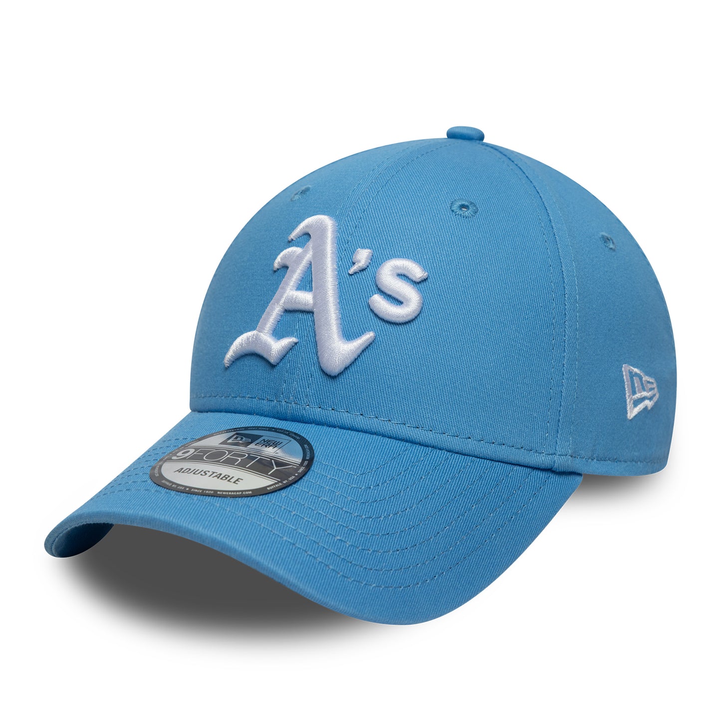 Casquette 9FORTY MLB League Essential Athletics bleu ciel-blanc NEW ERA