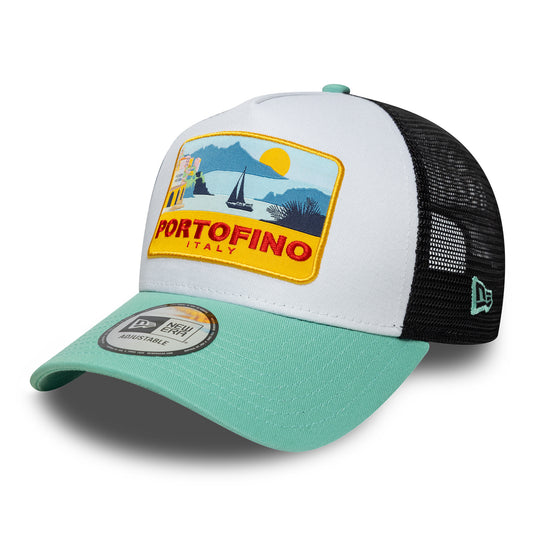 Casquette Trucker Location Patch A-Frame Portofino aqua-noir NEW ERA