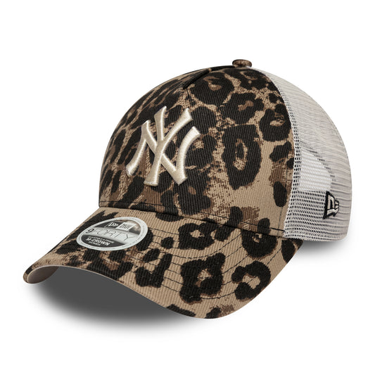 Casquette Trucker Femme 9FORTY MLB Leopard Yankees marron-pierre NEW ERA
