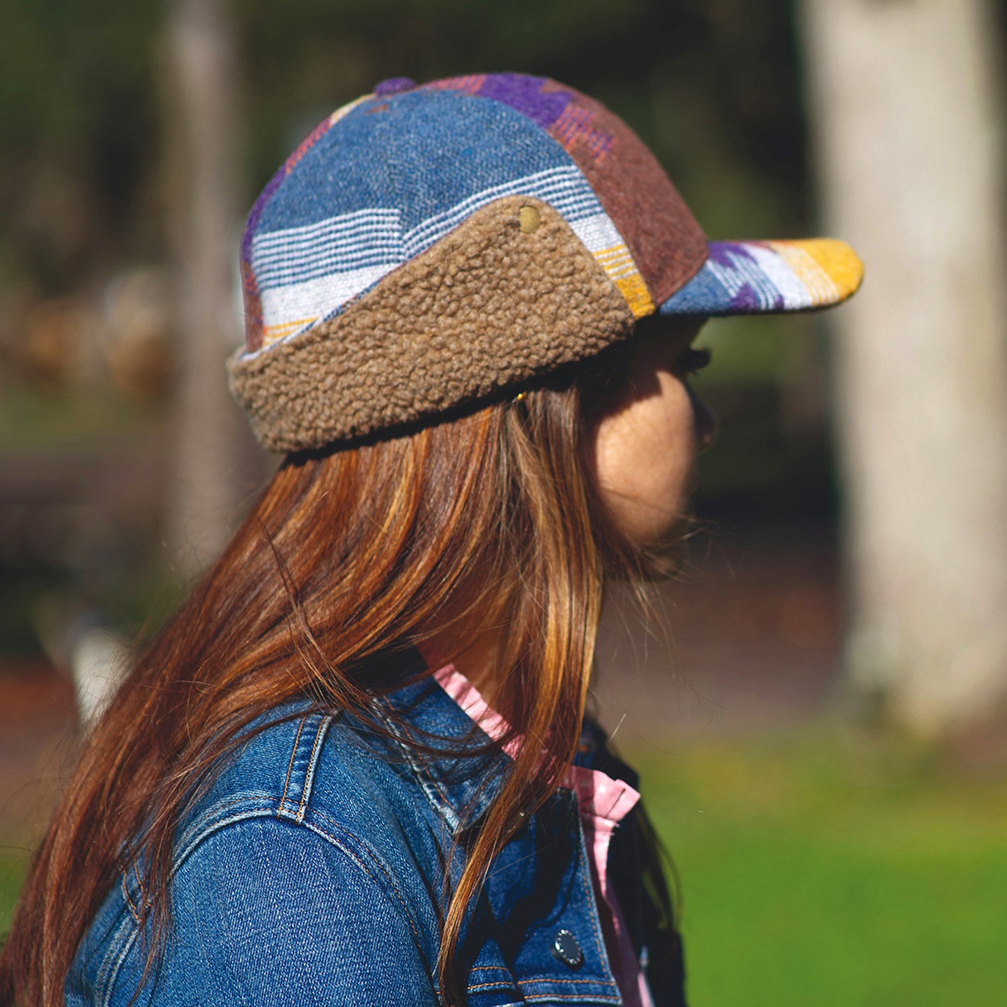 Casquette Avec Protège-Oreilles à Motif Aztèque Sapos denim-multicolore SCALA