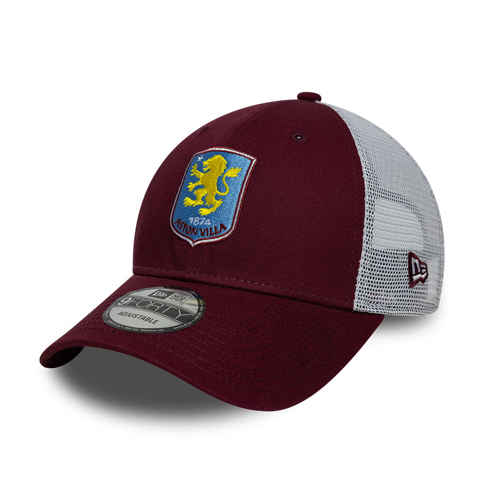 Casquette Trucker 9FORTY League Aston Villa FC bordeaux-bleu ciel NEW ERA