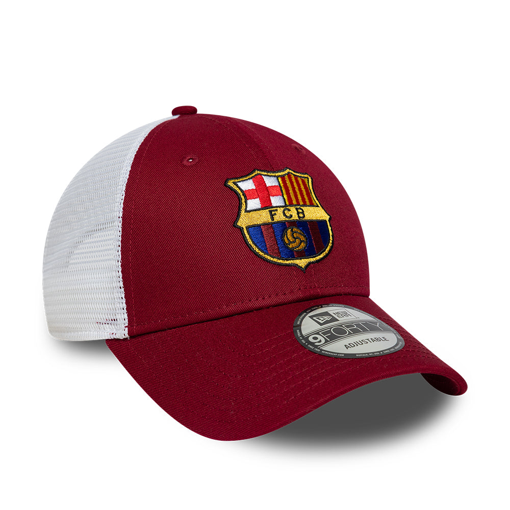 Casquette Trucker 9FORTY League FC Barcelone cardinal-blanc NEW ERA