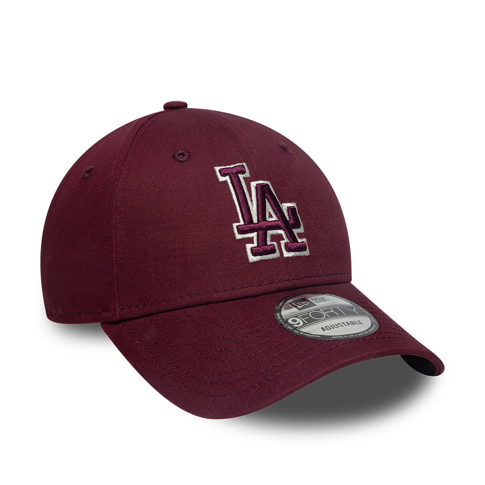 Casquette 9FORTY MLB Team Outline L.A. Dodgers bordeaux-crème NEW ERA