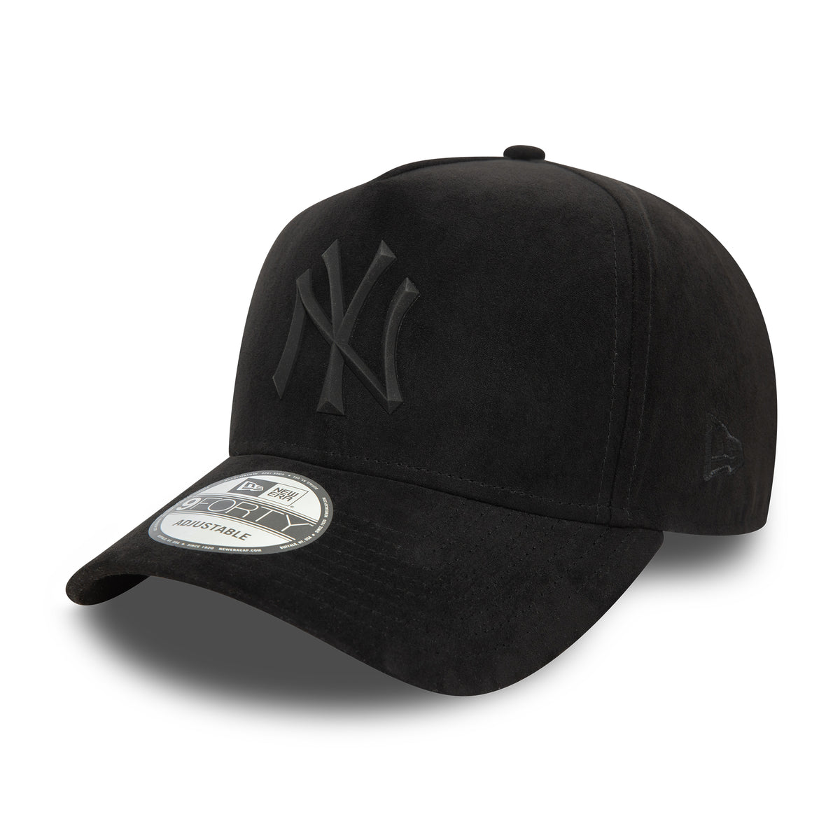 Casquette Snapback A-Frame 9FORTY MLB Faux Suede New York Yankees noir sur noir NEW ERA
