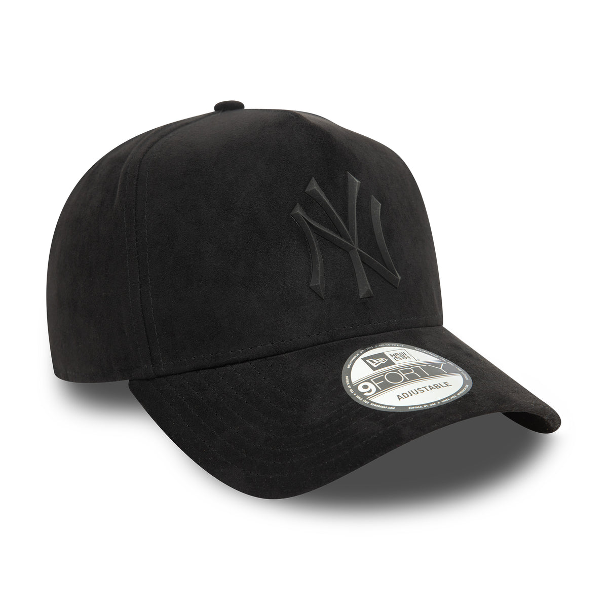 Casquette Snapback A-Frame 9FORTY MLB Faux Suede New York Yankees noir sur noir NEW ERA