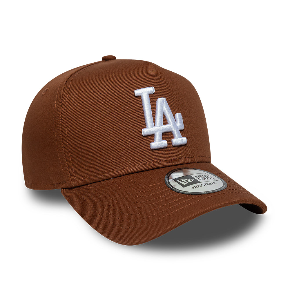 Casquette Snapback A-Frame 9FORTY MLB League Essential L.A. Dodgers marron profond-blanc NEW ERA