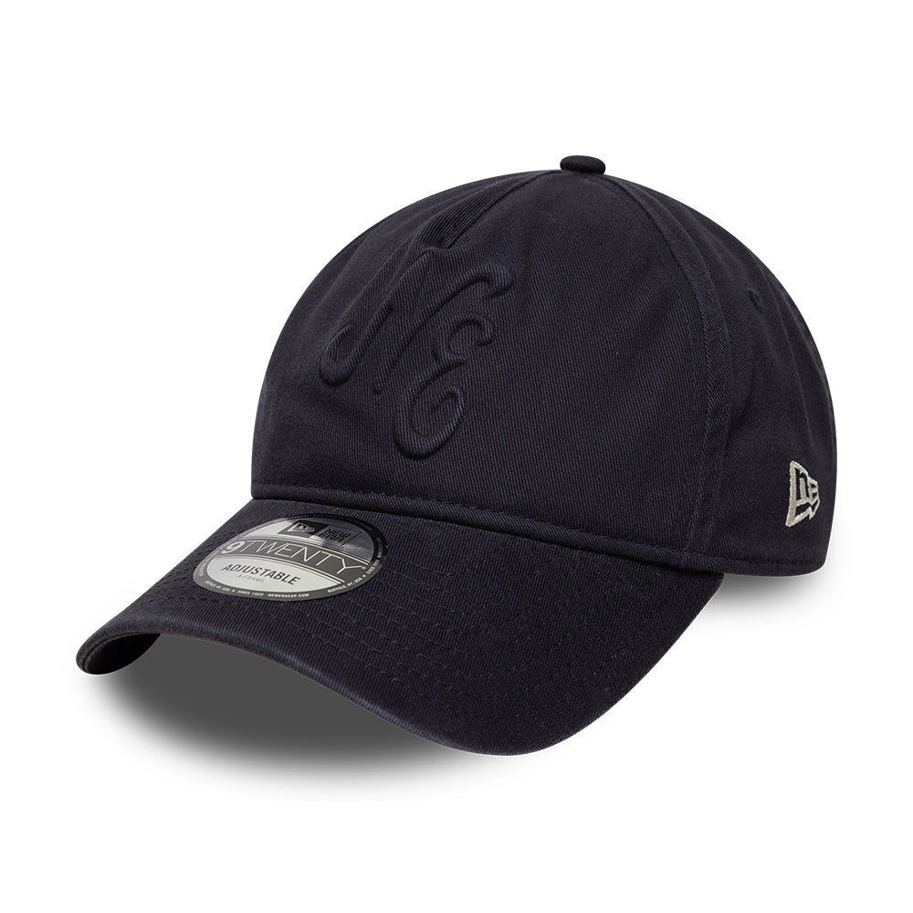 Casquette A-Frame 9TWENTY NE Embossed bleu marine sur bleu marine NEW ERA