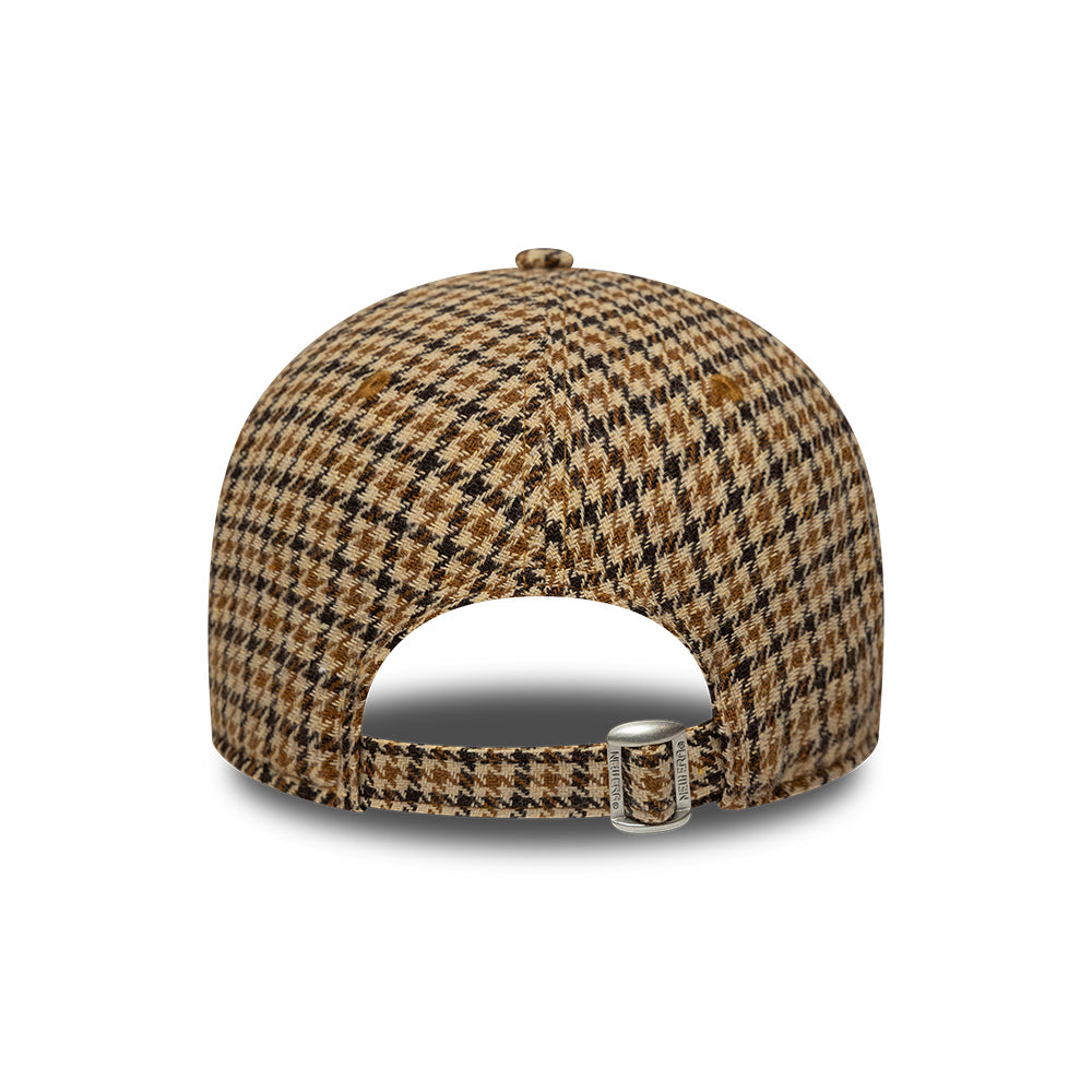 Casquette A-Frame 9TWENTY MLB Houndstooth New York Yankees camel NEW ERA