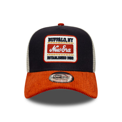 Casquette Trucker A-Frame 9FORTY Patch Cord bleu marine-flamme NEW ERA