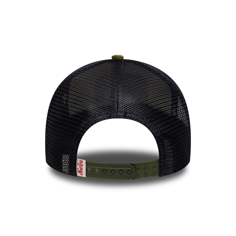 Casquette Trucker A-Frame 9FORTY Patch Cord crème-olive NEW ERA