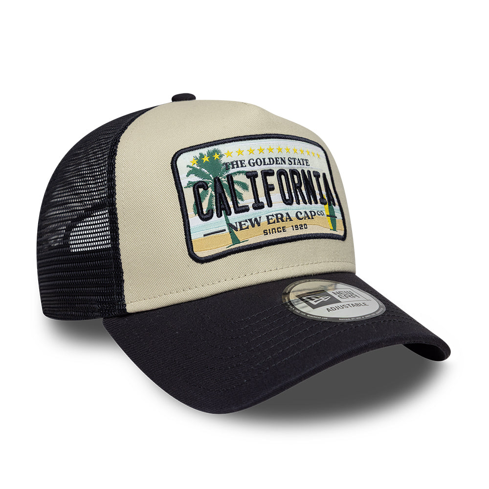 Casquette Trucker A-Frame 9FORTY License Plate California pierre-bleu marine NEW ERA