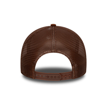 Casquette Trucker A-Frame 9FORTY MLB Outline New York Yankees marron profond-crème NEW ERA