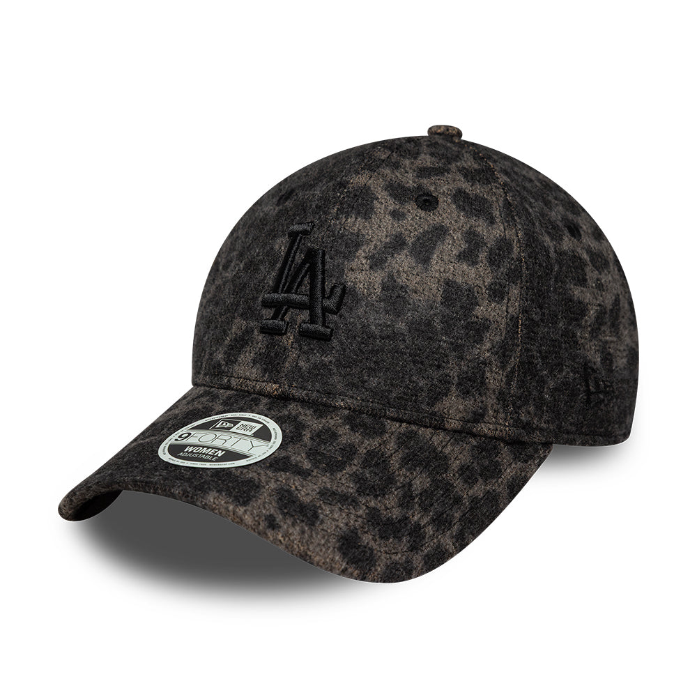 Casquette Femme 9FORTY MLB Cosy Leopard L.A. Dodgers noir NEW ERA