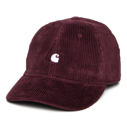 Casquette en Velours Côtelé Harlem vin-blanc CARHARTT WIP
