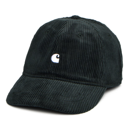 Casquette en Velours Côtelé Harlem forêt foncé-blanc CARHARTT WIP