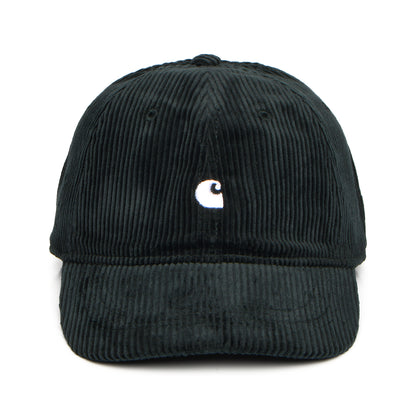 Casquette en Velours Côtelé Harlem forêt foncé-blanc CARHARTT WIP