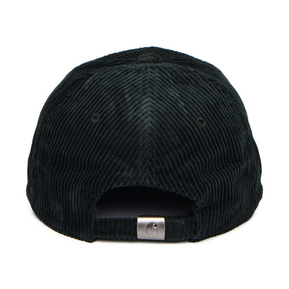 Casquette en Velours Côtelé Harlem forêt foncé-blanc CARHARTT WIP