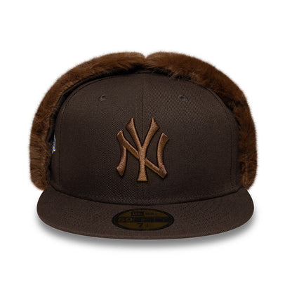 Casquette 59FIFTY MLB World Series Dogear Avec Protège-Oreilles New York Yankees marron NEW ERA