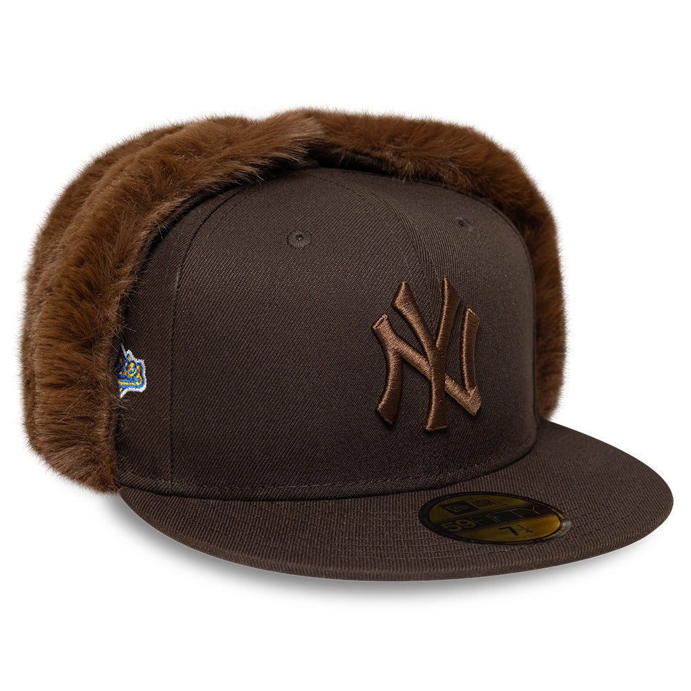 Casquette 59FIFTY MLB World Series Dogear Avec Protège-Oreilles New York Yankees marron NEW ERA