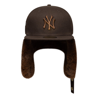 Casquette 59FIFTY MLB World Series Dogear Avec Protège-Oreilles New York Yankees marron NEW ERA