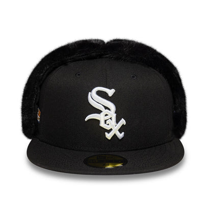 Casquette 59FIFTY MLB World Series Dogear Avec Protège-Oreilles Chicago White Sox noir-blanc NEW ERA