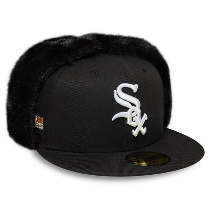 Casquette 59FIFTY MLB World Series Dogear Avec Protège-Oreilles Chicago White Sox noir-blanc NEW ERA