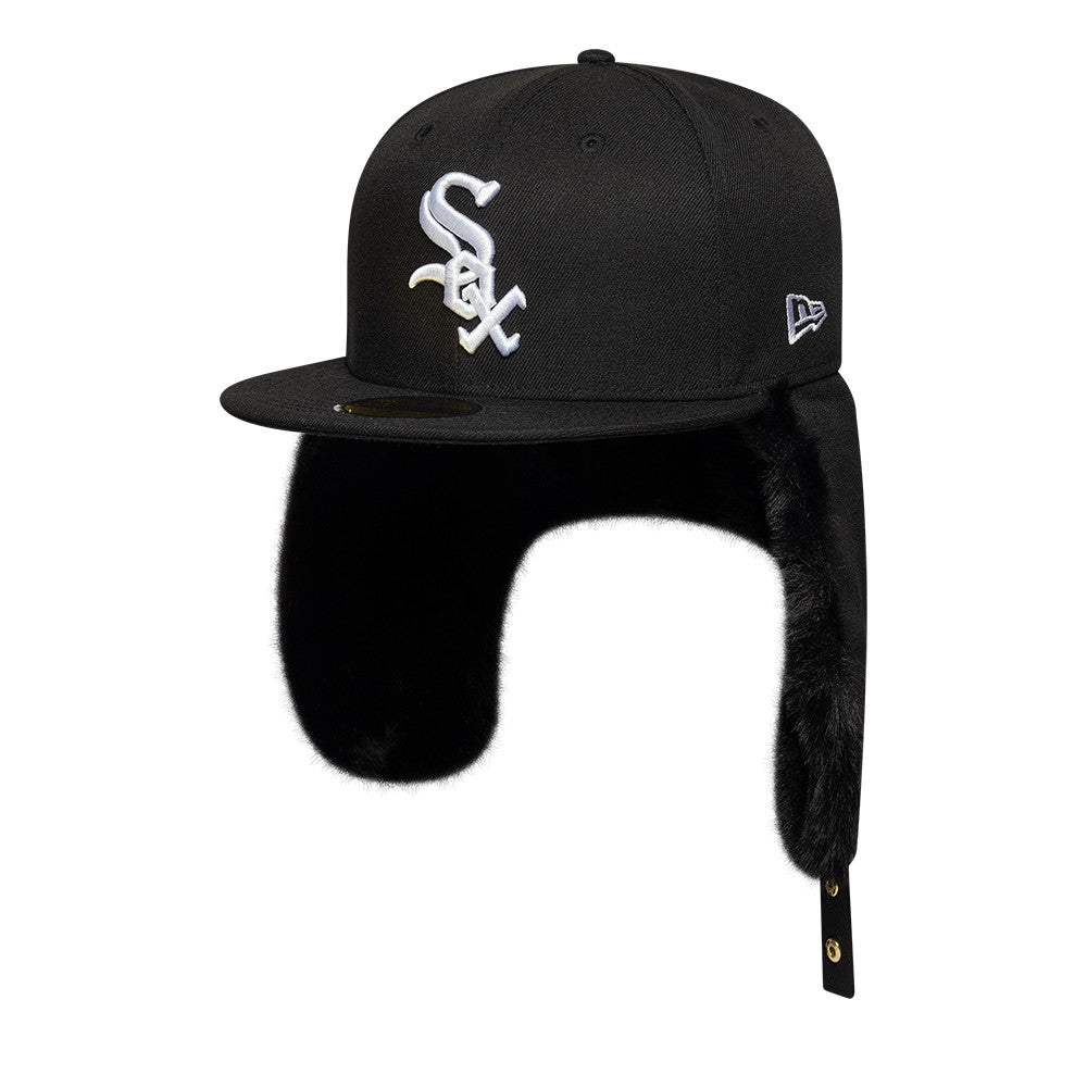 Casquette 59FIFTY MLB World Series Dogear Avec Protège-Oreilles Chicago White Sox noir-blanc NEW ERA