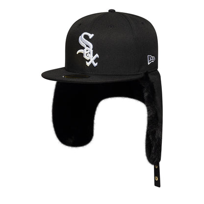 Casquette 59FIFTY MLB World Series Dogear Avec Protège-Oreilles Chicago White Sox noir-blanc NEW ERA