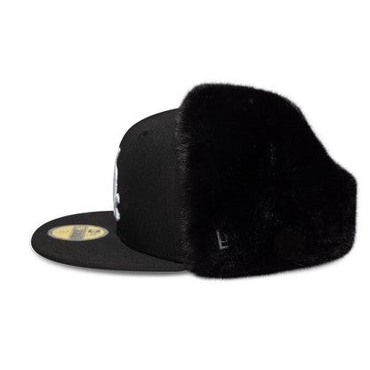 Casquette 59FIFTY MLB World Series Dogear Avec Protège-Oreilles Chicago White Sox noir-blanc NEW ERA
