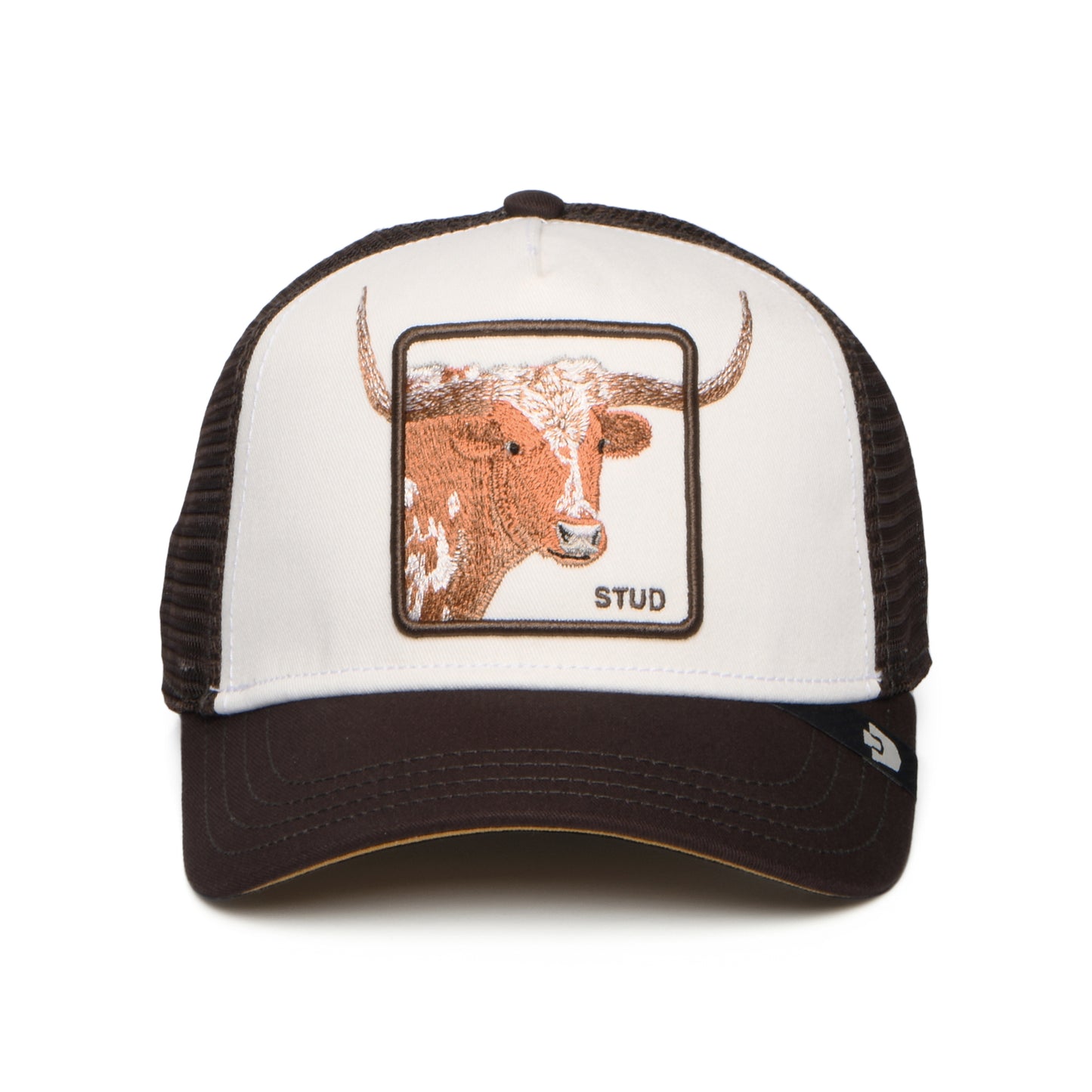 Casquette Trucker Over the Line Longhorn blanc-marron GOORIN