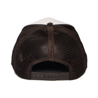 Casquette Trucker Over the Line Longhorn blanc-marron GOORIN