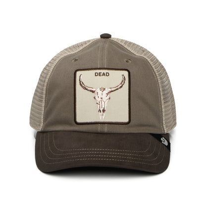 Casquette Trucker Dead Skull marron GOORIN