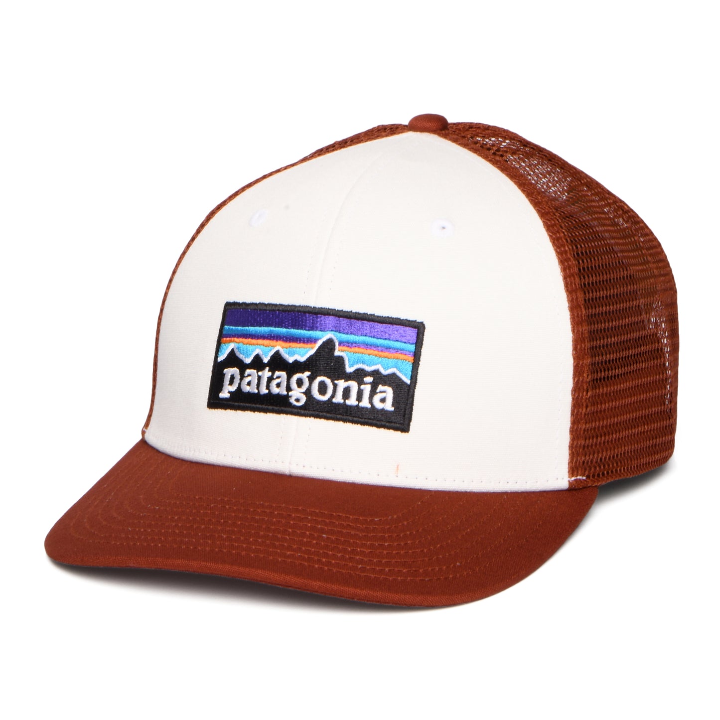 Casquette Trucker en Coton Bio P-6 Logo blanc-rouille PATAGONIA