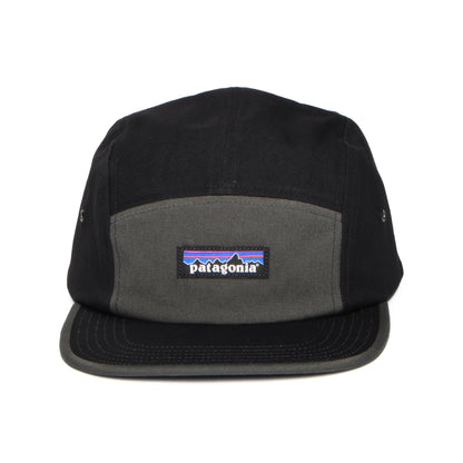 Casquette 5 Panel en Coton Bio P-6 Label Graphic Maclure noir-gris PATAGONIA