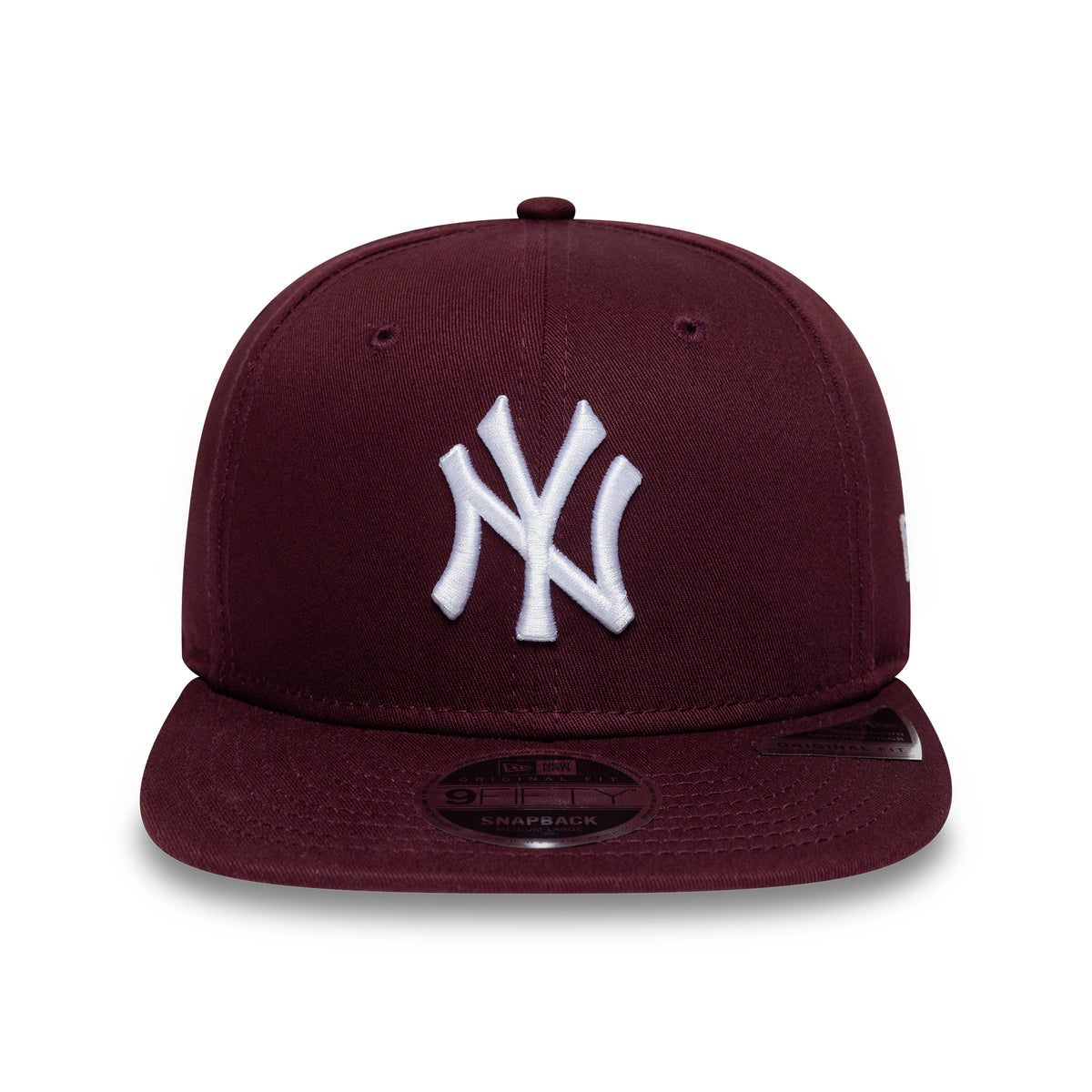 Casquette Snapback 9FIFTY New York Yankees MLB League Essential Original Fit bordeaux-blanc NEW ERA