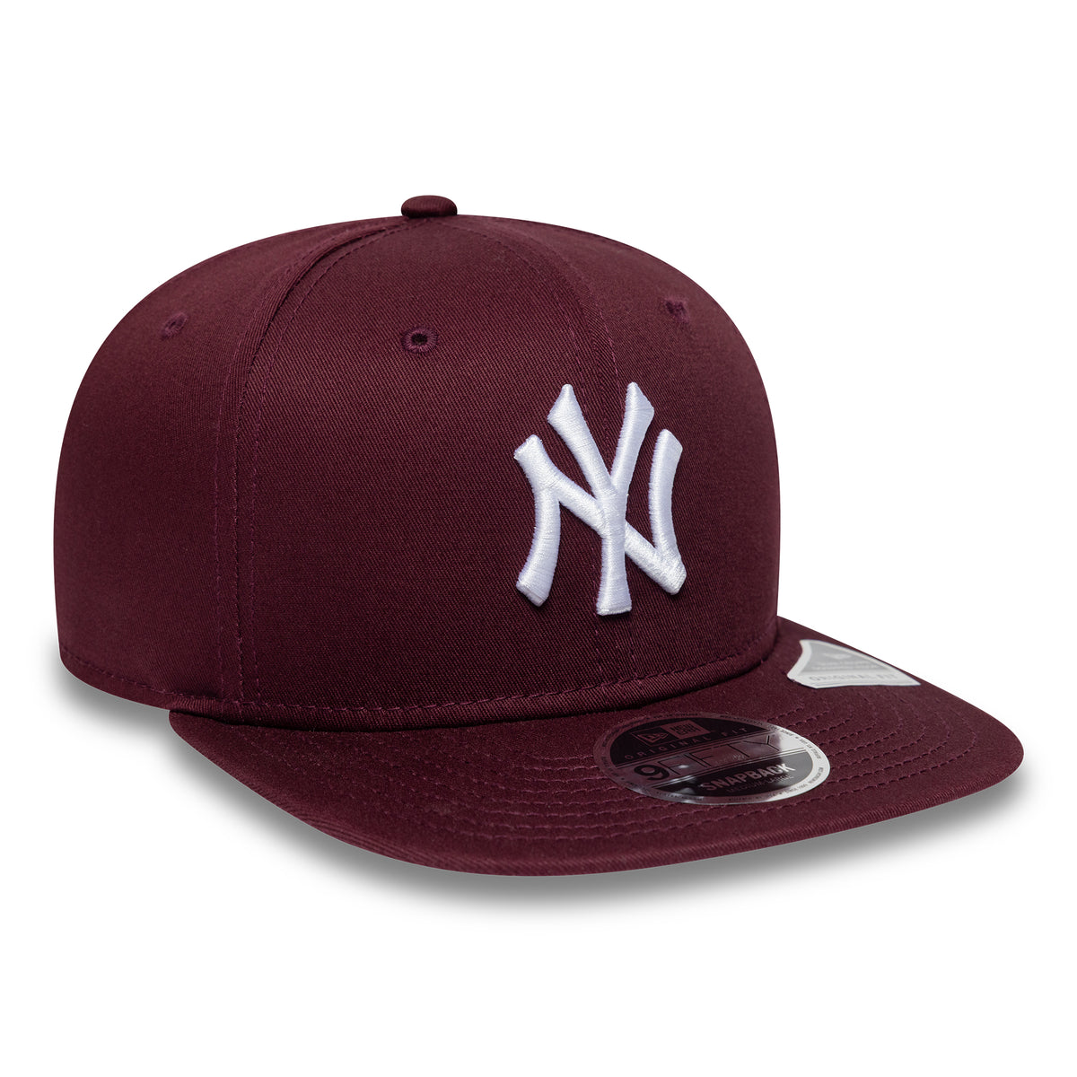 Casquette Snapback 9FIFTY New York Yankees MLB League Essential Original Fit bordeaux-blanc NEW ERA