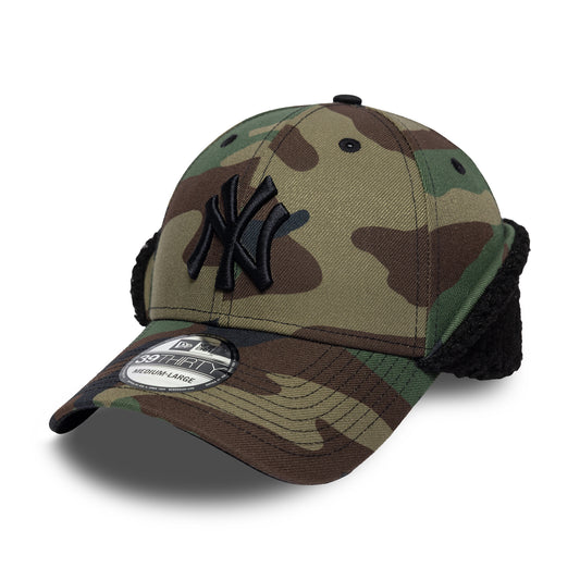 Casquette 39THIRTY MLB Down Flap New York Yankees camouflage-noir NEW ERA