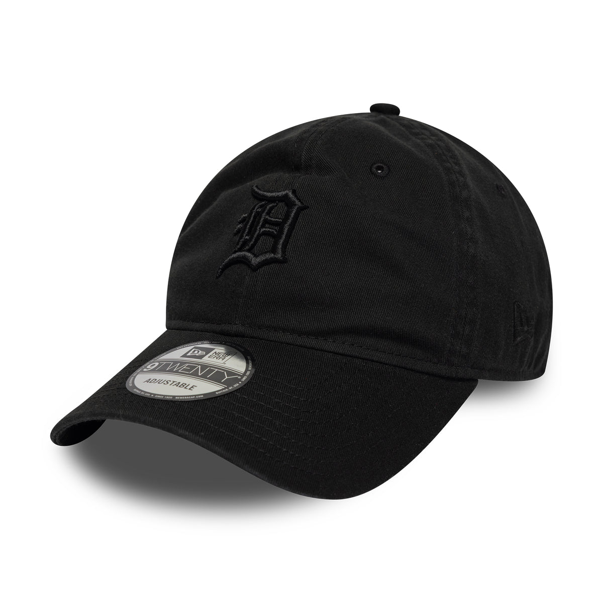 Casquette 9TWENTY MLB Washed Midi Logo Detroit Tigers noir sur noir NEW ERA