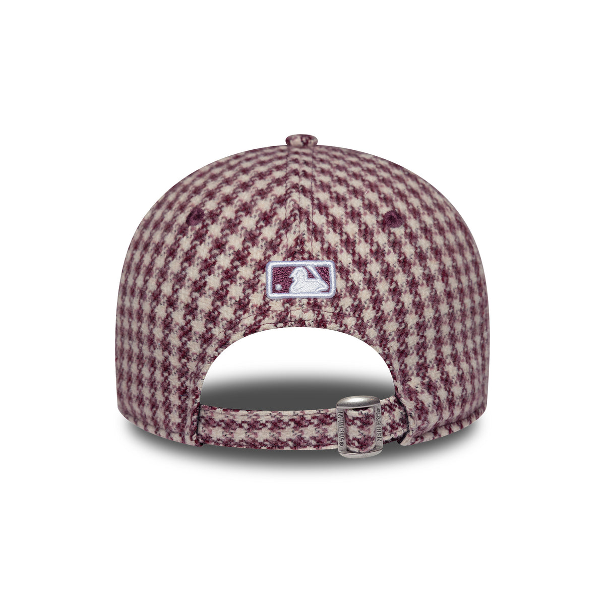 Casquette Femme 9FORTY M-Crown MLB Houndstooth New York Yankees crème-bordeaux NEW ERA