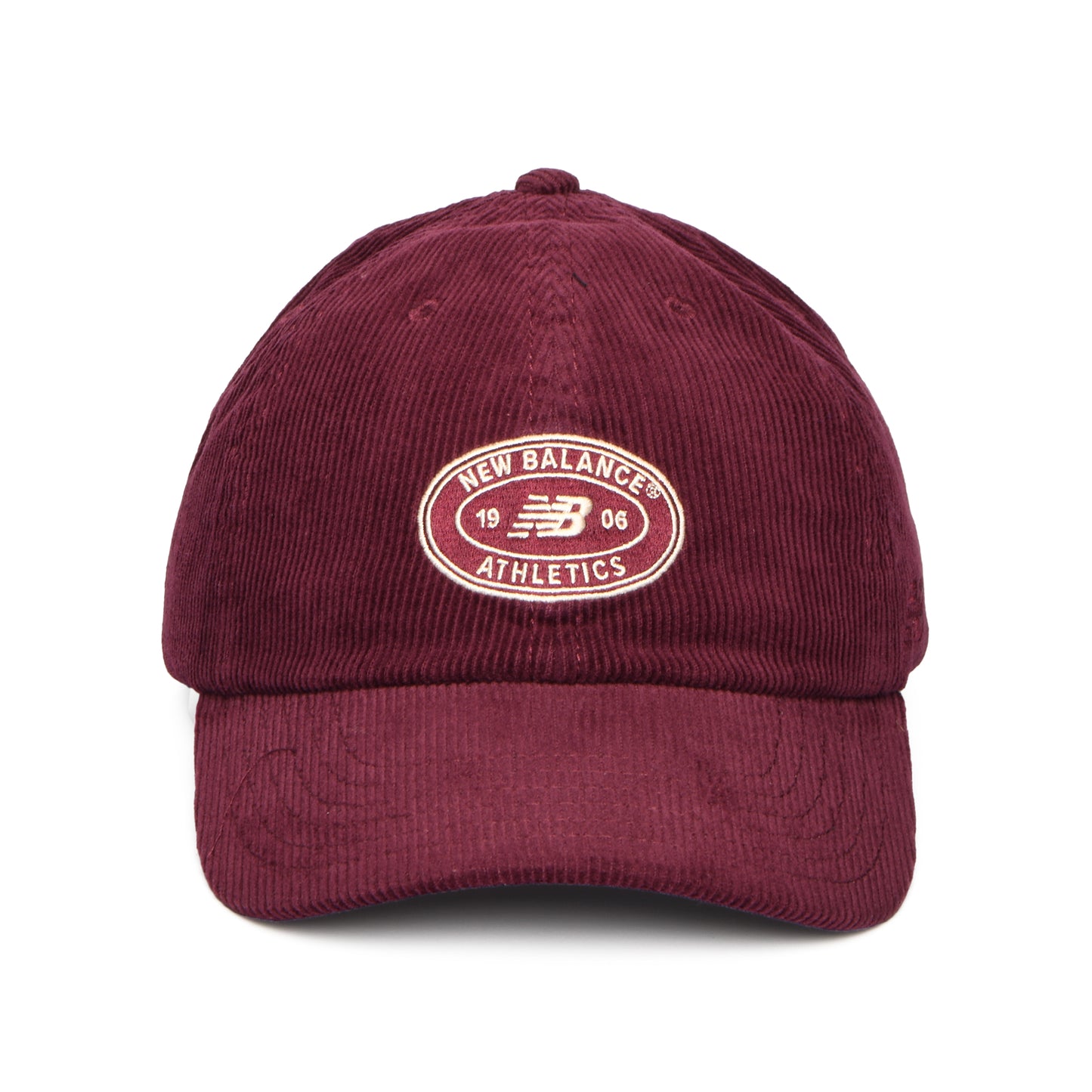 Casquette en Velours Côtelé Athletics vin NEW BALANCE