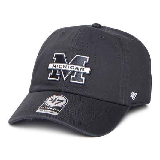 Casquette NCAA Clean Up Michigan Wolverines bleu marine délavé 47 BRAND
