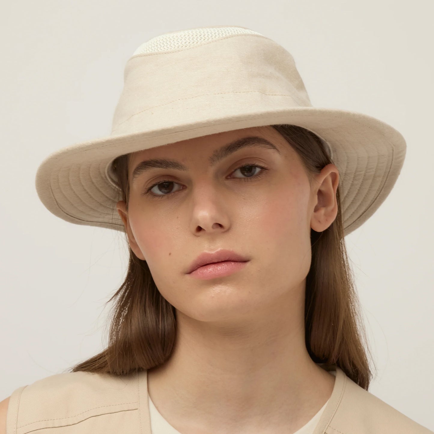 Chapeau Été Pliable En Coton Et Chanvre TMH55 Mash Up sable TILLEY