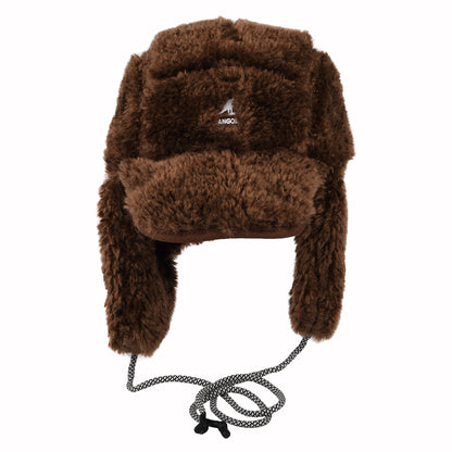 Casquette Saharienne en Imitation Peau de Mouton Utility marron KANGOL