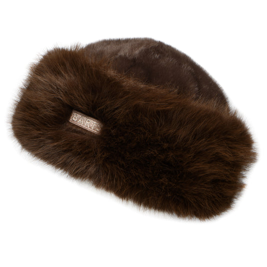 Toque Hiver en Fausse Fourrure Angeliqa marron foncé BARTS