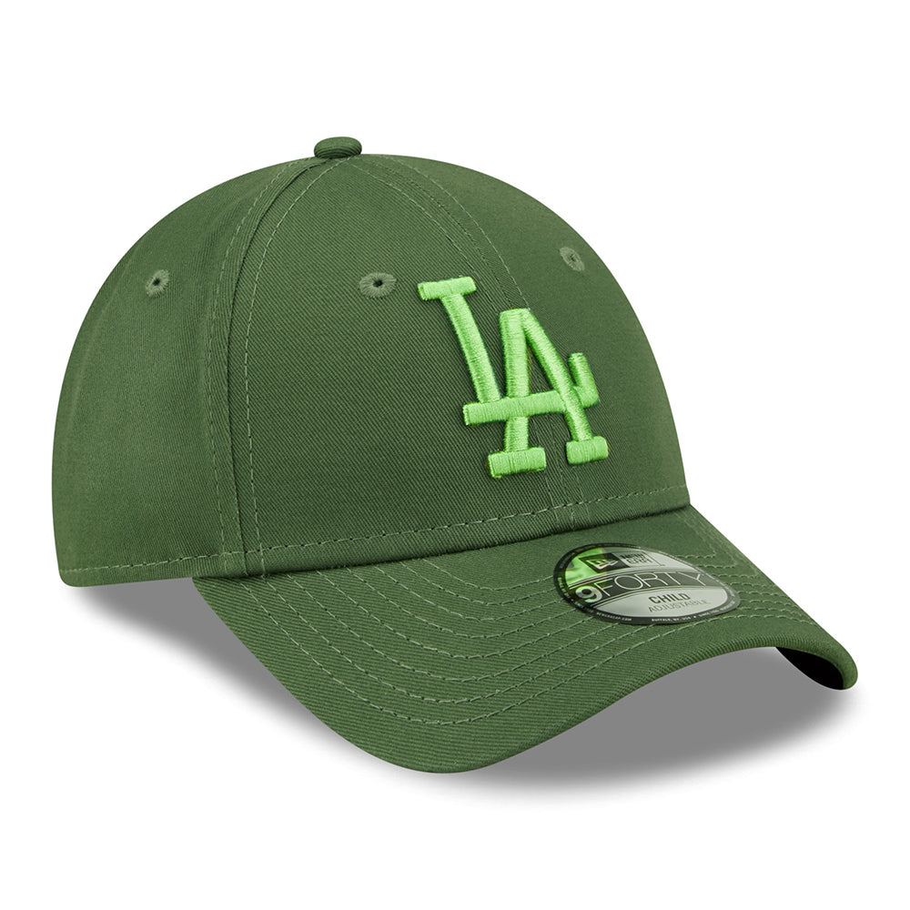 Casquette Enfant 9FORTY MLB League Essential L.A. Dodgers olive NEW ERA