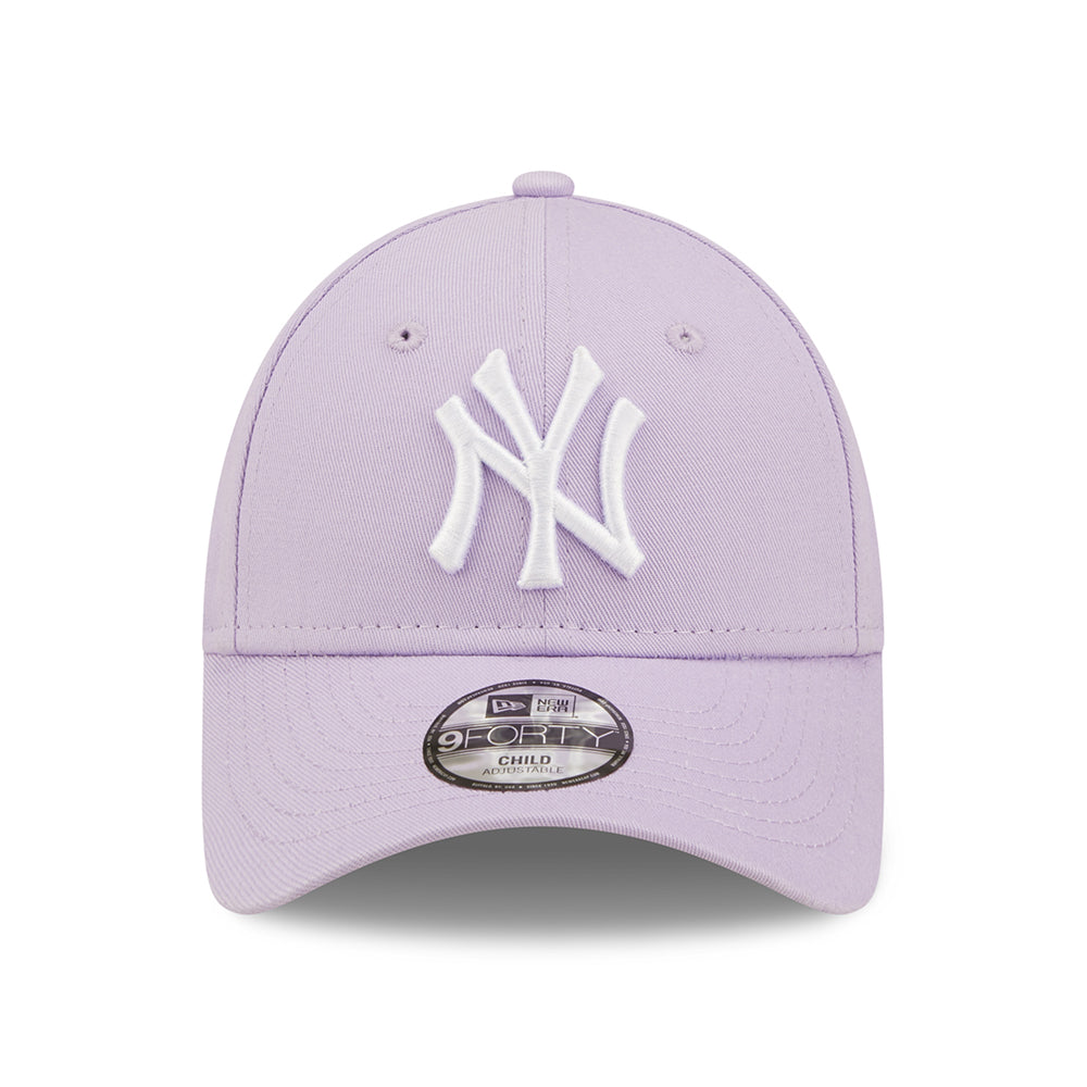 Casquette Enfant 9FORTY MLB League Essential New York Yankees lilas-blanc NEW ERA