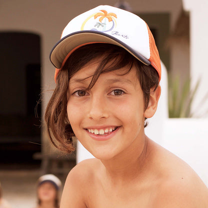 Casquette Trucker Enfant Surfie blanc-orange BARTS