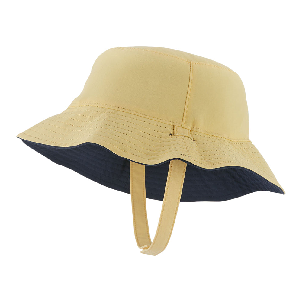 Chapeau Bob Bébé Réversible Été Garden Club bleu marine-jaune PATAGONIA
